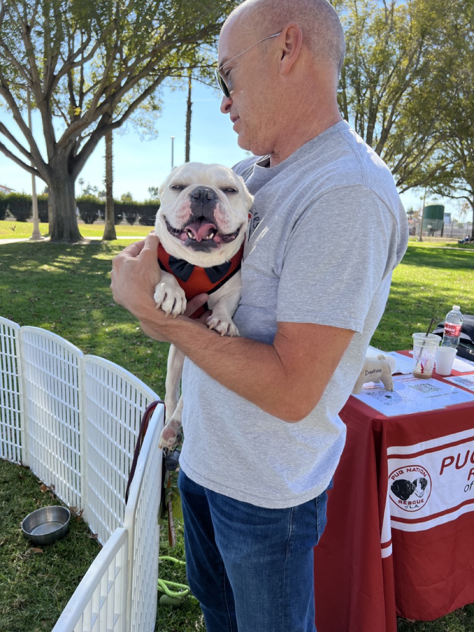 Winston being held